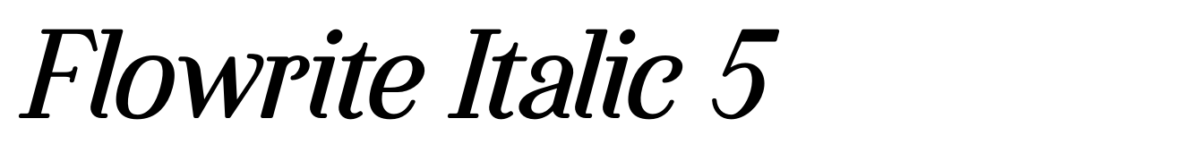 Flowrite Italic 5
